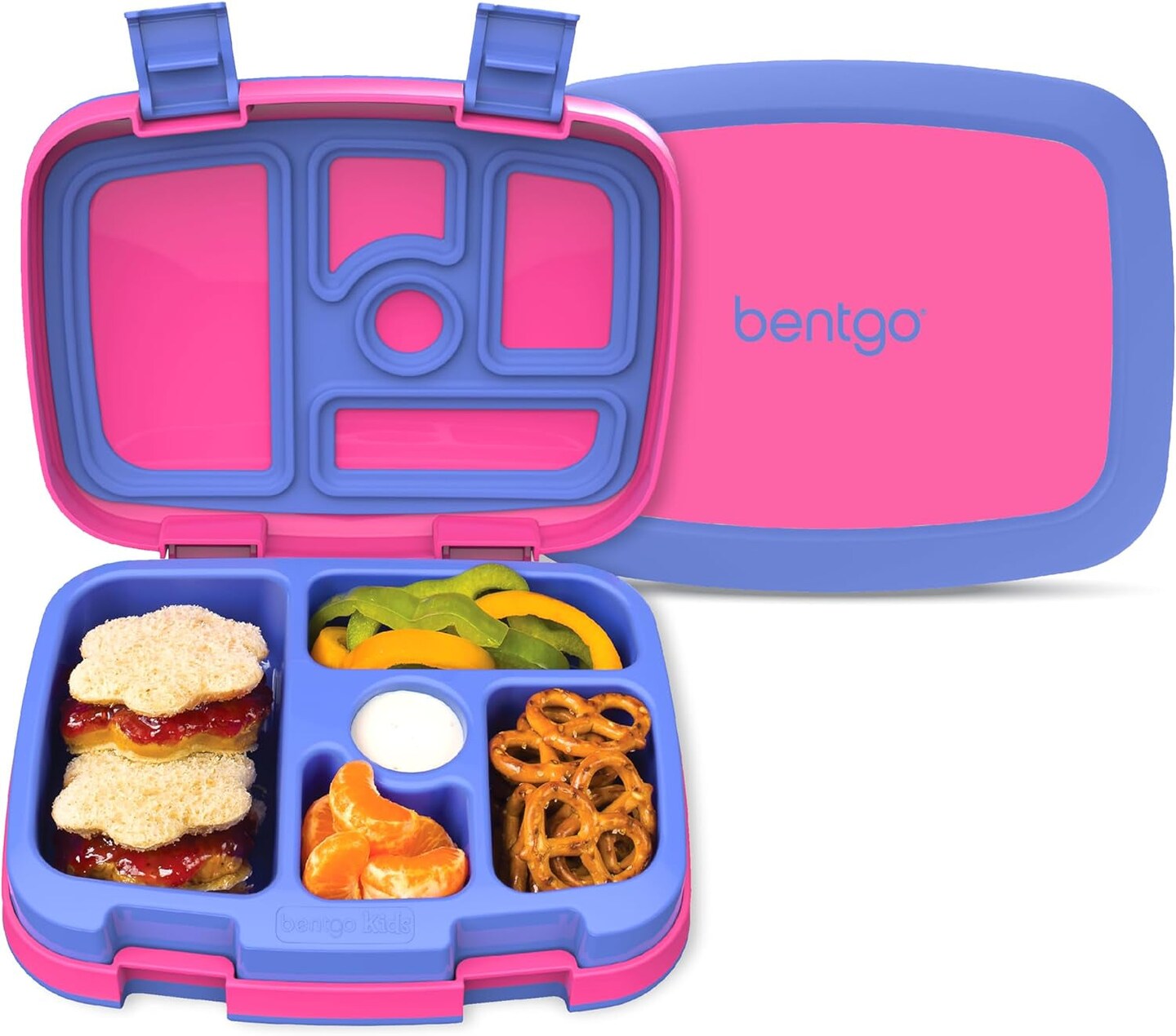 &#xAE; Kids Bento-Style 5-Compartment Leak-Proof Lunch Box - Ideal Portion Sizes for Ages 3 to 7 - Durable, Drop-Proof, Dishwasher Safe, Bpa-Free, &#x26; Made with Food-Safe Materials (Blue)