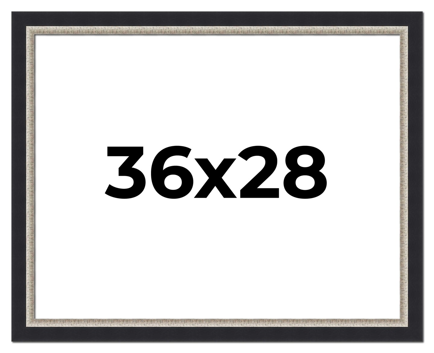 28x36 Embellished Picture Frame with UV-Resistant Acrylic &#x26; Acid Free Backing, Available in 3 Finishes - Black, Brown, Gold