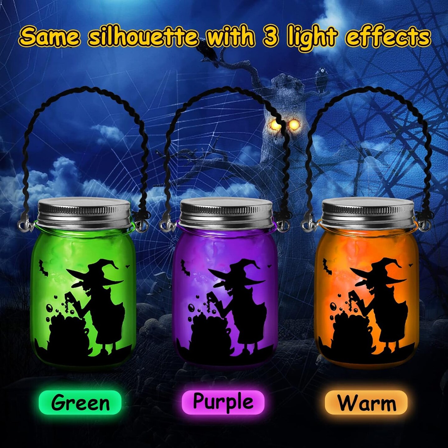 Halloween Mason Jar with Accessories