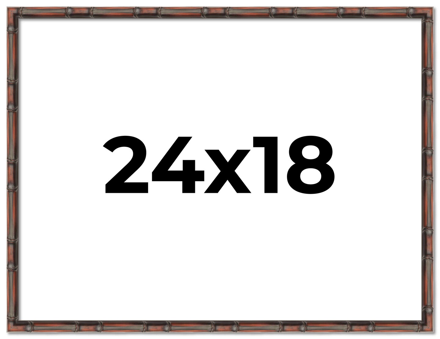 24x18 Bamboo Picture Frame with UV-Resistant Acrylic & Acid Free Backing, Available in 4 Finishes - Brown, Black, Gold, and Natural