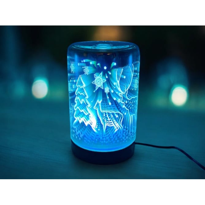 Diffusers For Essential Oils 3D Glass Art -Winter- Oil Diffuser With Alternating Colors