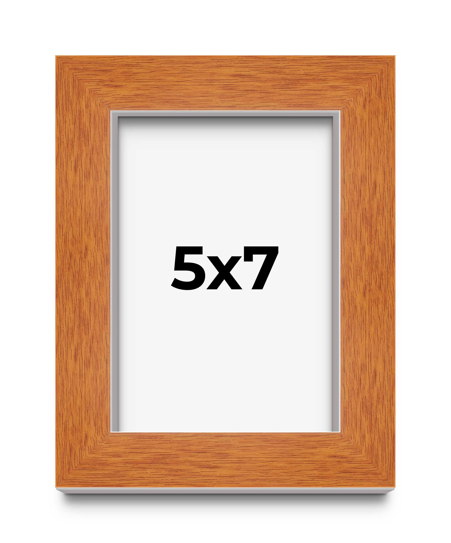 5x7 Flat Picture Frame with UV-Resistant Acrylic & Acid Free Backing, Available in 4 Finishes - Black, Brown, Gold, and Silver