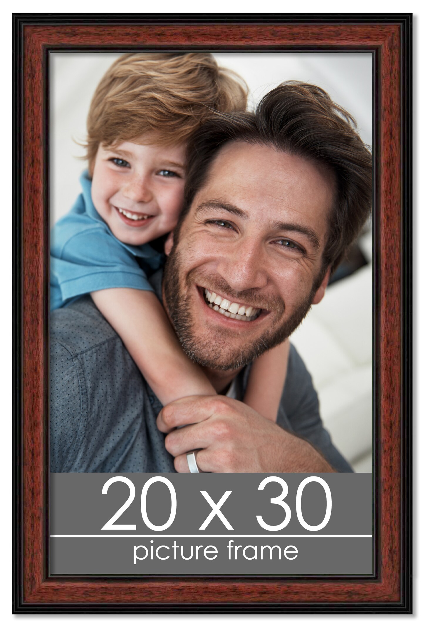 Decor Brown Picture Frame - UV Acrylic, Foam Board Backing, Hanging Hardware