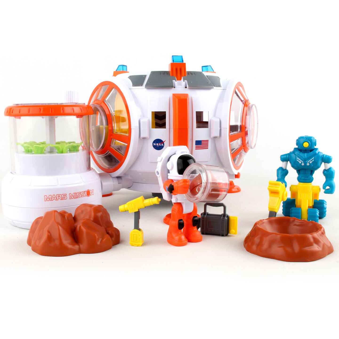 NASA Mars Mission: Mars Station - Playset w/ Lights &#x26; Astronaut, Space Adventure Series, Daron Worldwide, Ages 3+