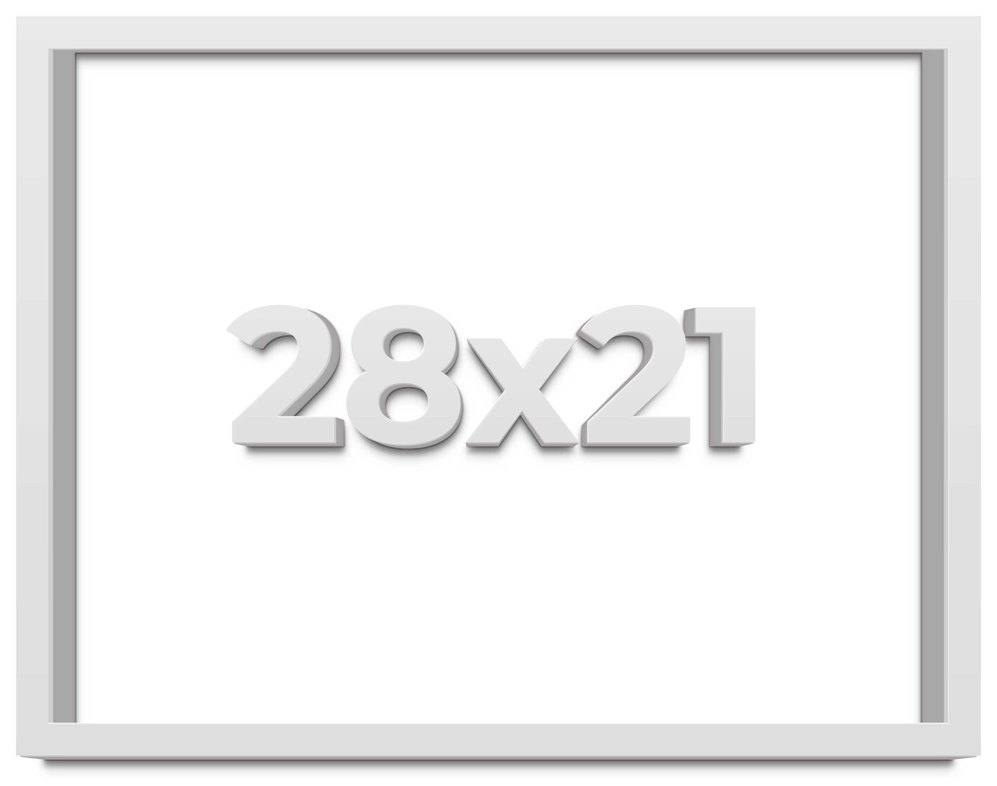 Minimalist Shadow Box White Picture Frame - UV Acrylic, Backing Board, Hanging Hardware