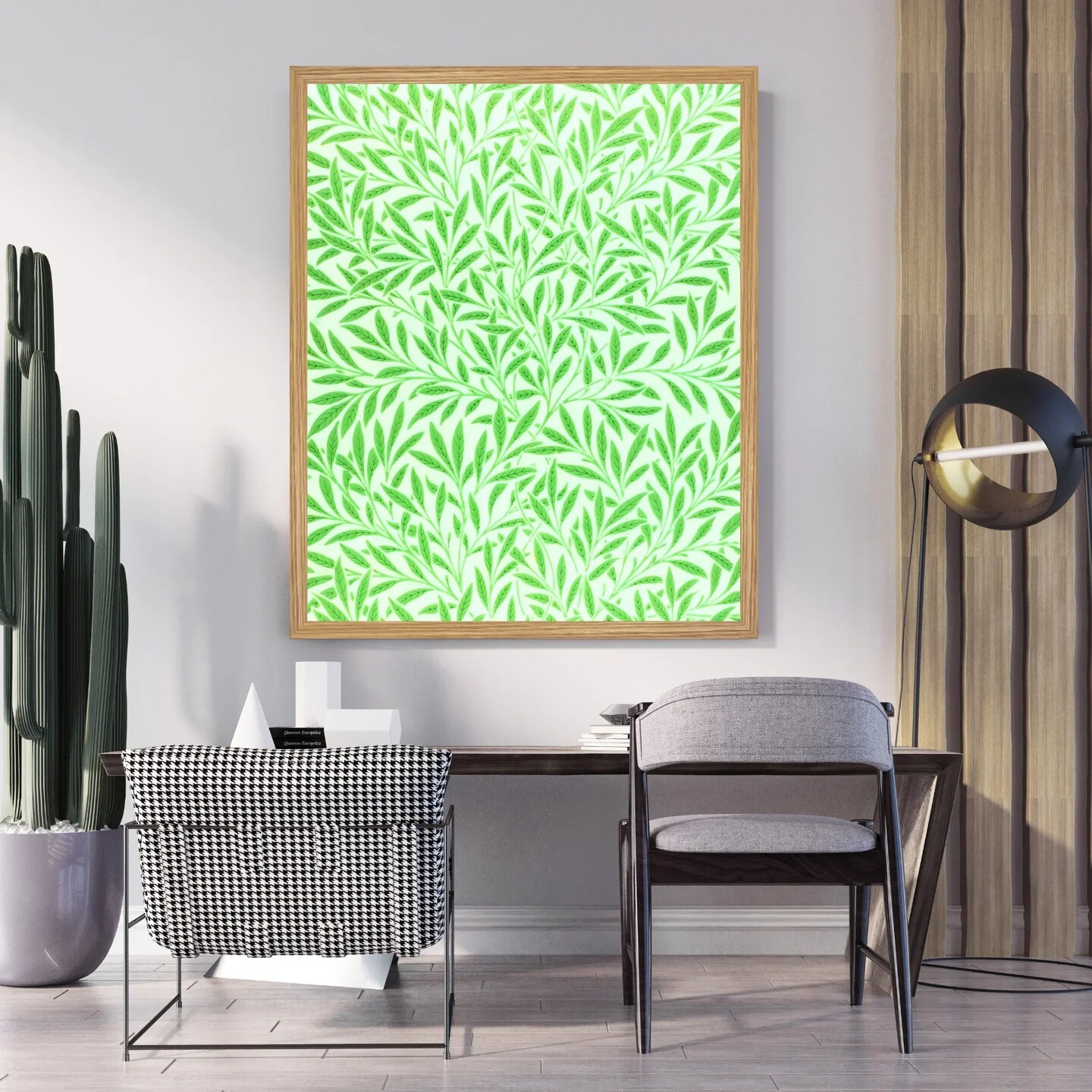 Large Framed Corporate Office Decor Wall Art Canvas 40x60 Inch - William Morris