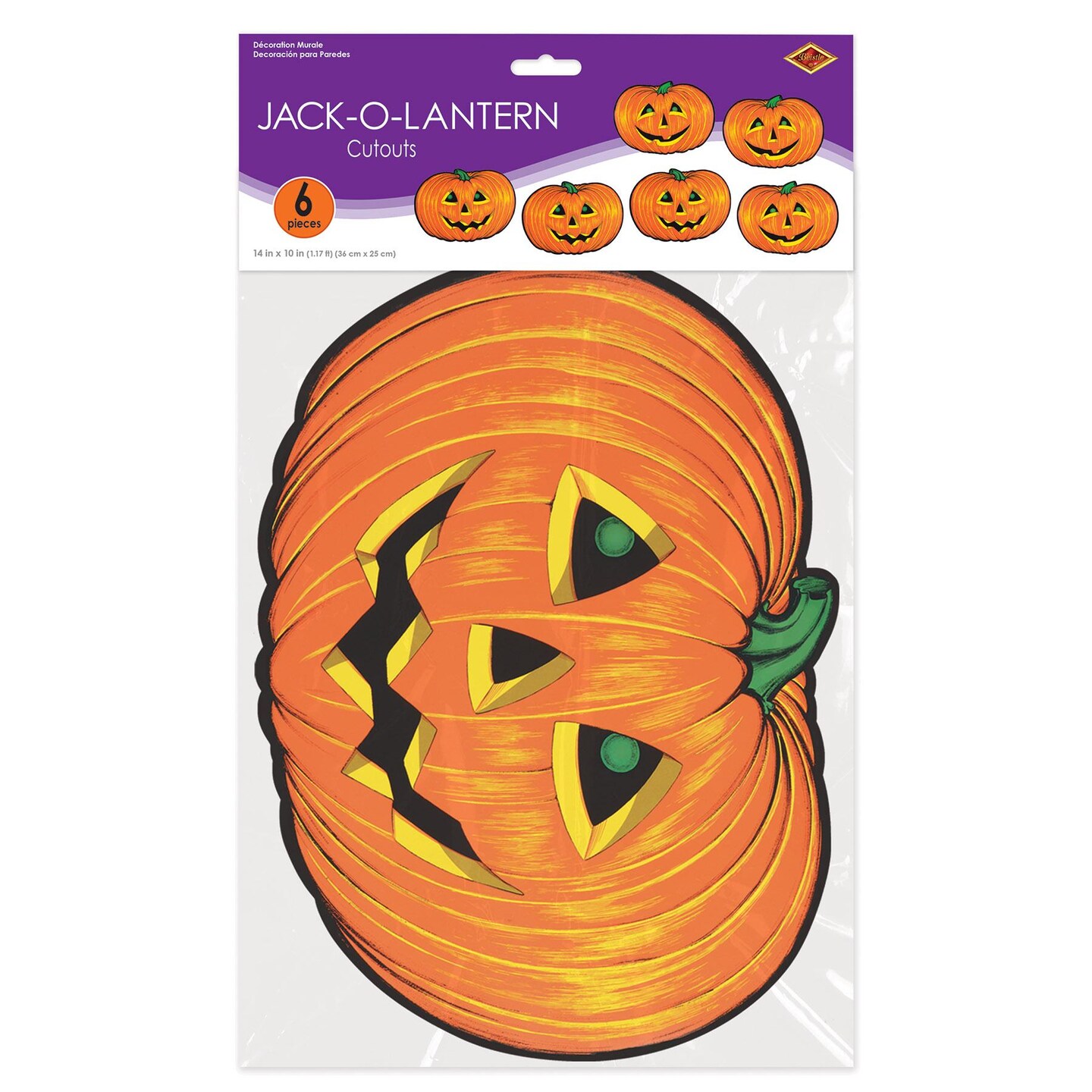 72 Pack Beistle Halloween Jack-O-Lantern Cutouts