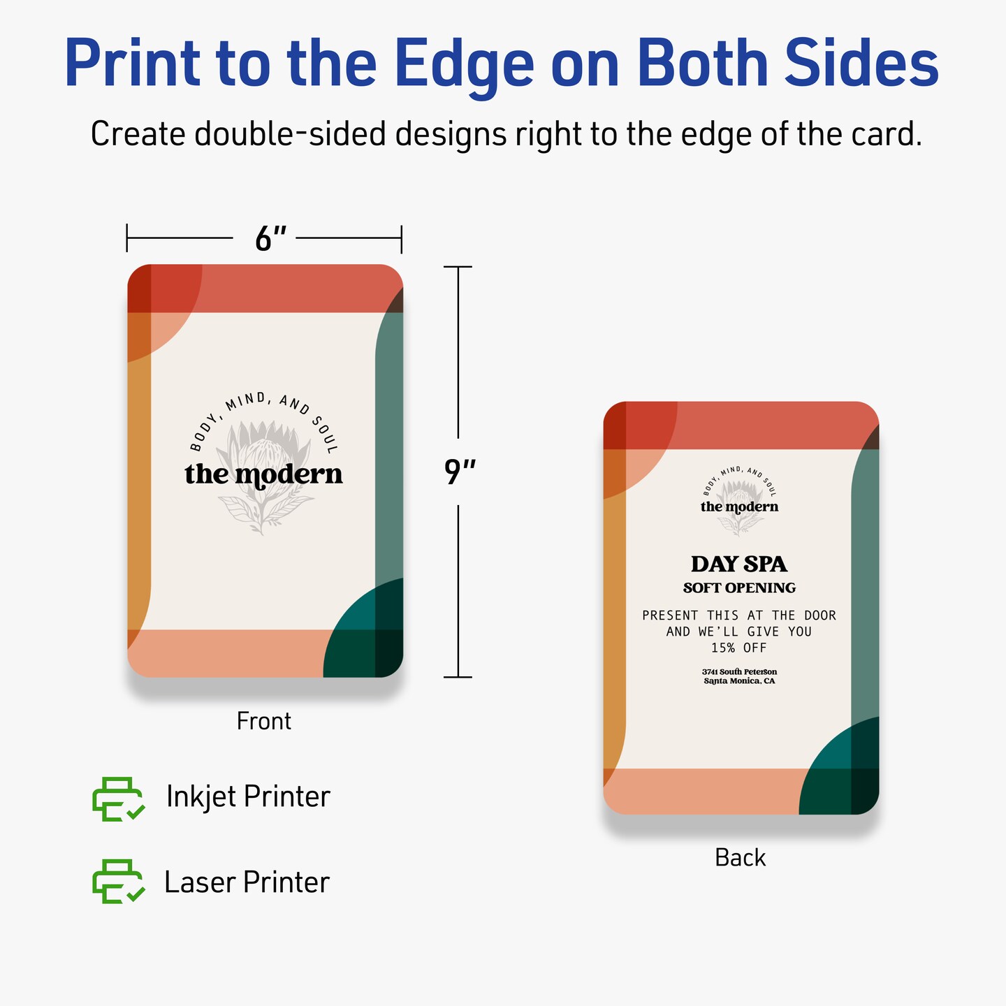 Avery Matte White Postcards, 6&#x22; x 9&#x22; Rectangle Rounded Corners