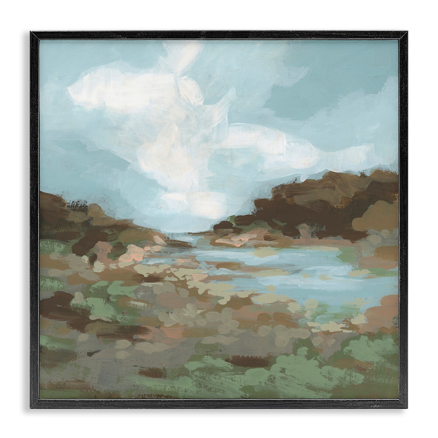 Stupell Industries Natural Creek Terrain Framed Giclee Wall Art Design by June Erica Vess