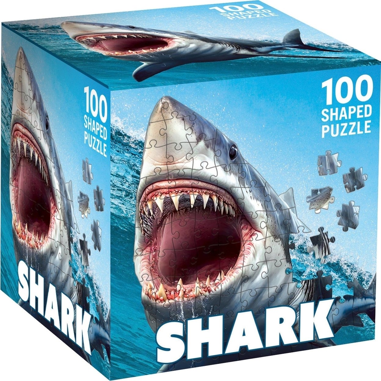Shark 100 Piece Shaped Jigsaw Puzzle Eco-Friendly Photo-Realistic Design