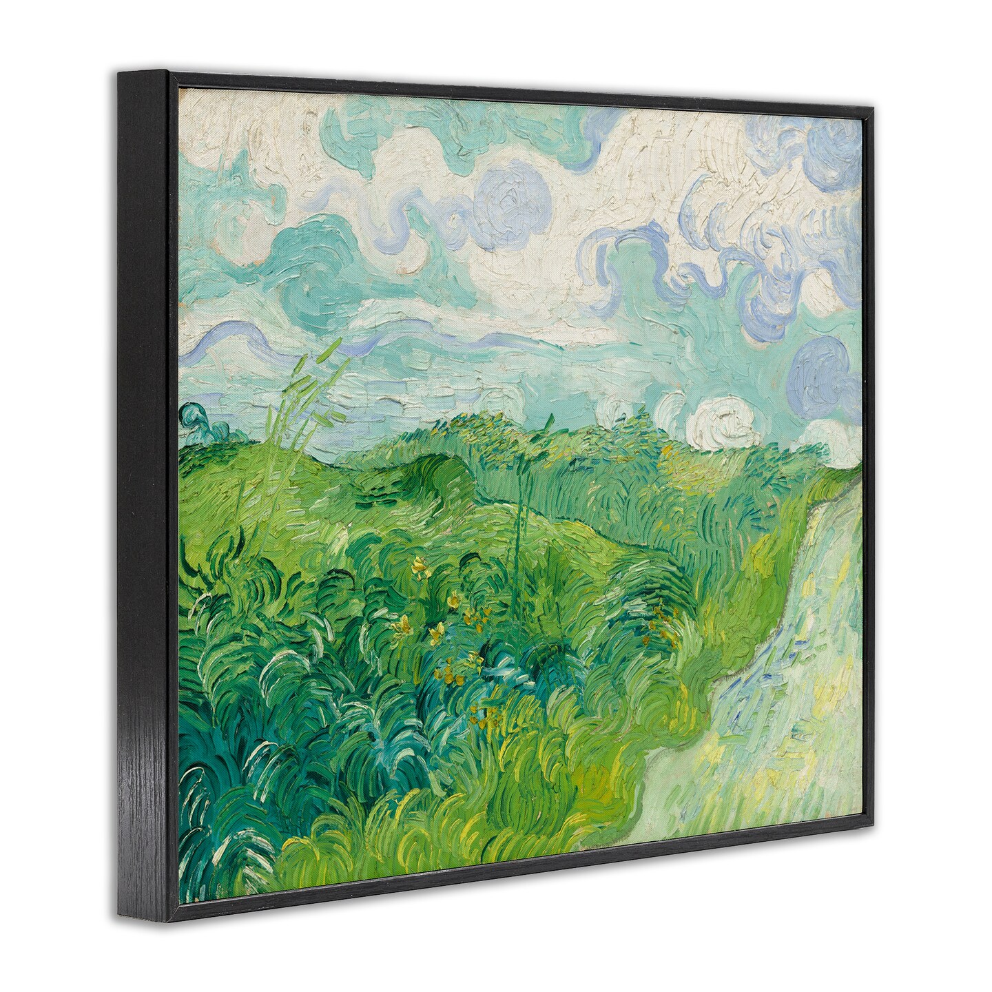 Stupell Industries Van Gogh Green Wheat Field Framed Giclee Wall Art Design by one1000paintings