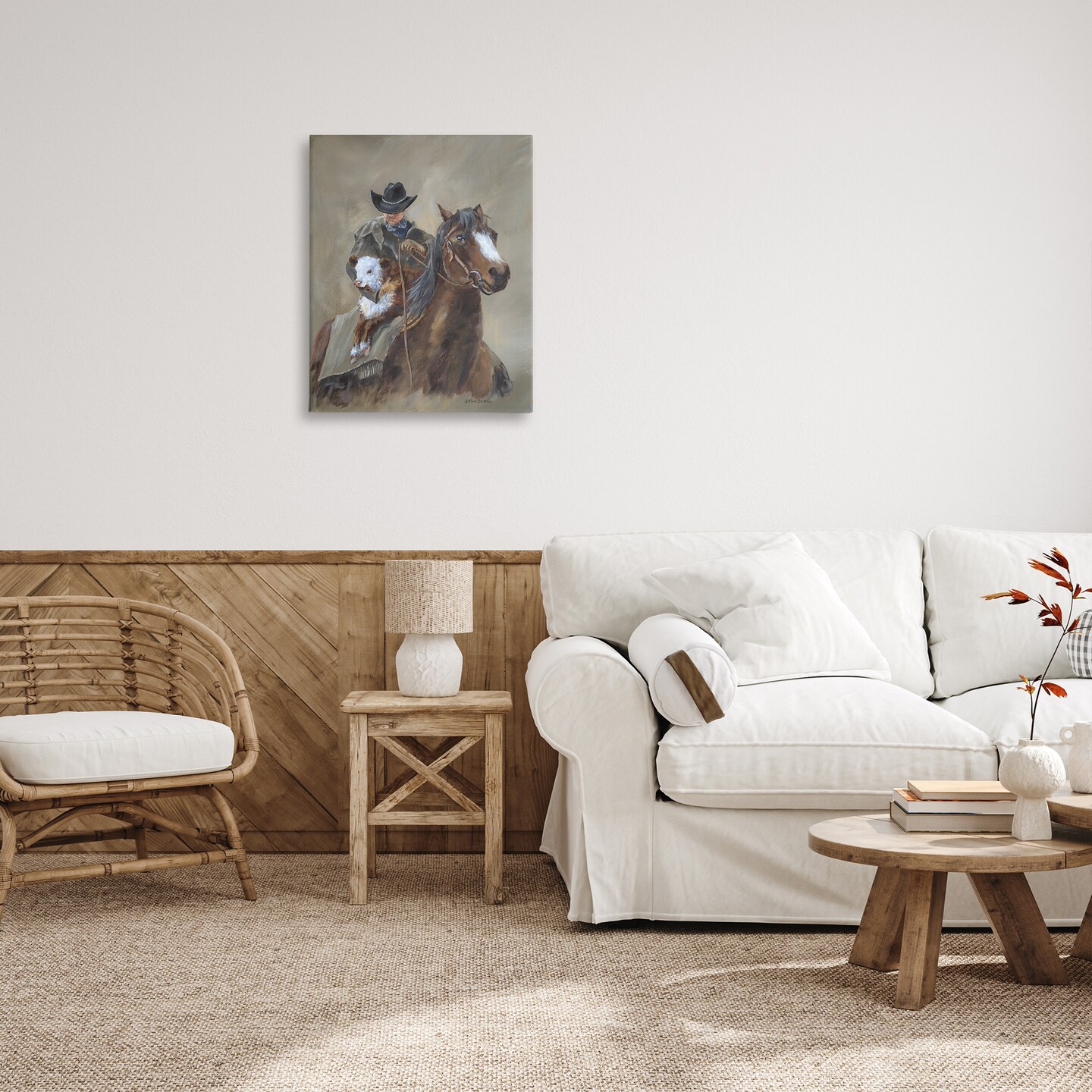Stupell Industries Ranch Cowboy Western Horse Canvas Wall Art