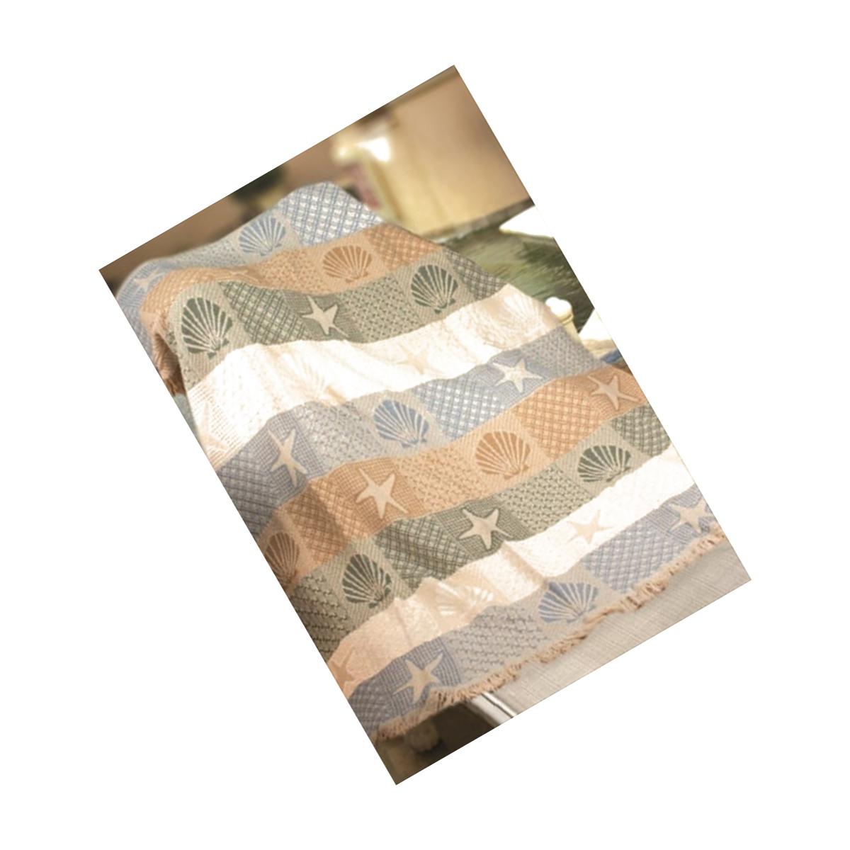 Manual Woodworkers and Weavers Throw Blanket Fashionable Jacquard Woven 46 X 60 in.