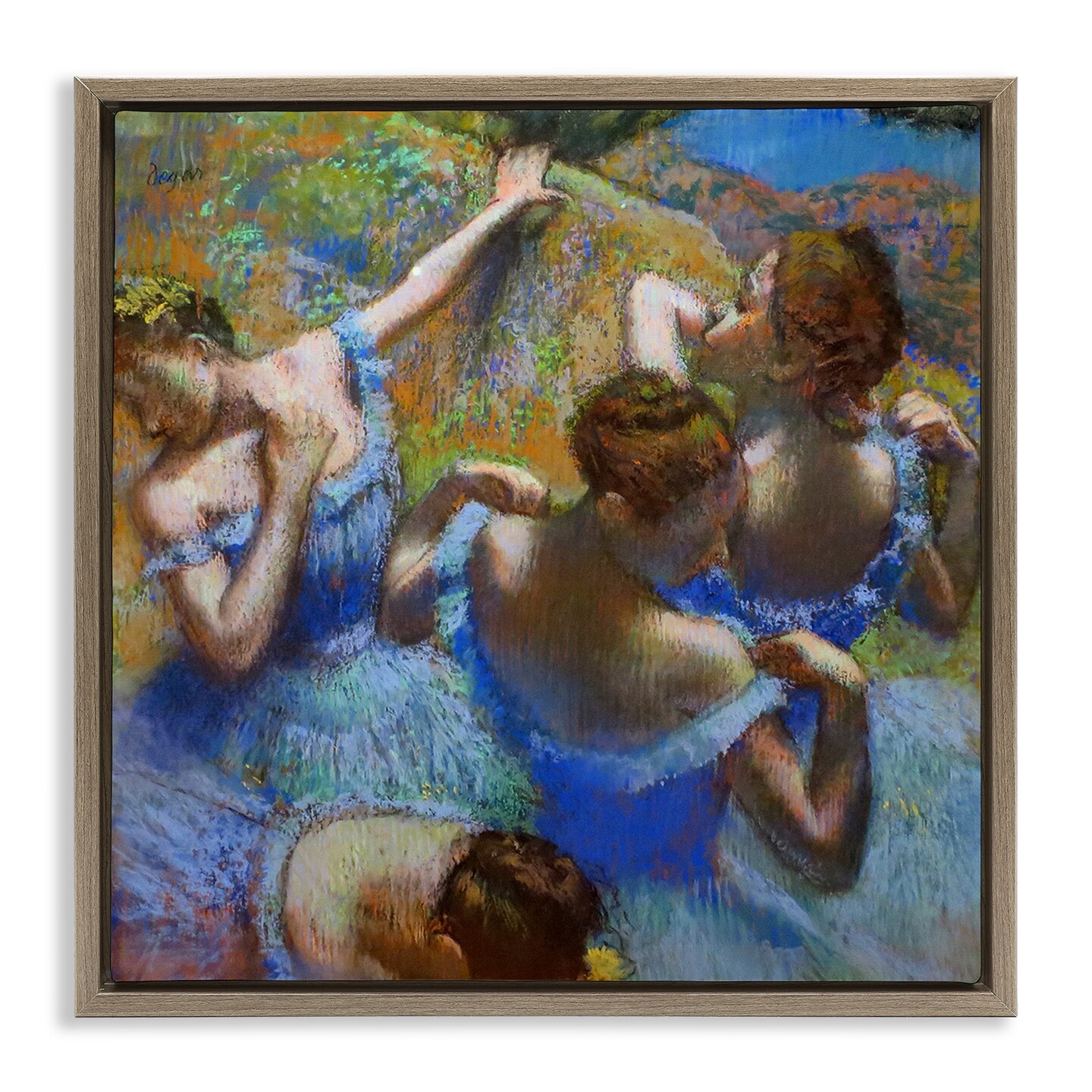 Stupell Industries Ballet Dancers Classic Degas Painting Framed Floater Canvas Wall Art