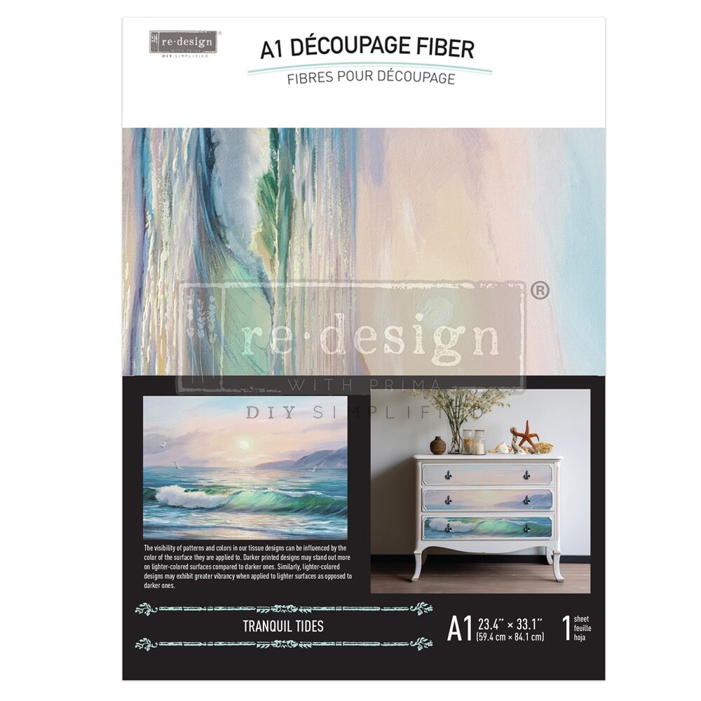 Prima Re-Design A1 Decoupage Fiber-Tranquil Tides