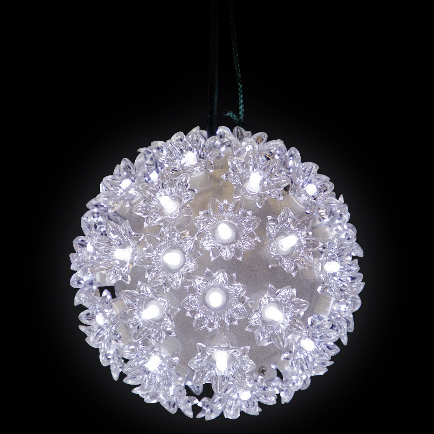 Northlight LED Lighted Starlight Sphere Hanging Outdoor Christmas Decoration- 6&#x22; - Pure White Lights