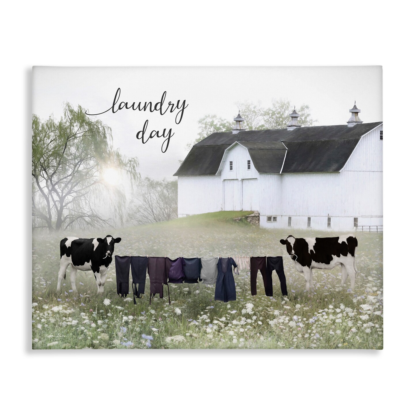 Stupell Industries Laundry Day Rural Cows Meadow Canvas Wall Art Michaels
