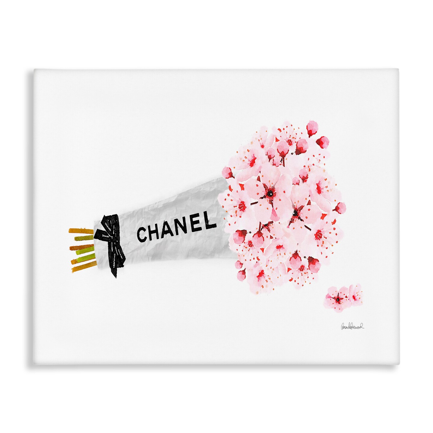 Stupell Industries Fashion Wrapped Cherry Blossoms Canvas Wall Art