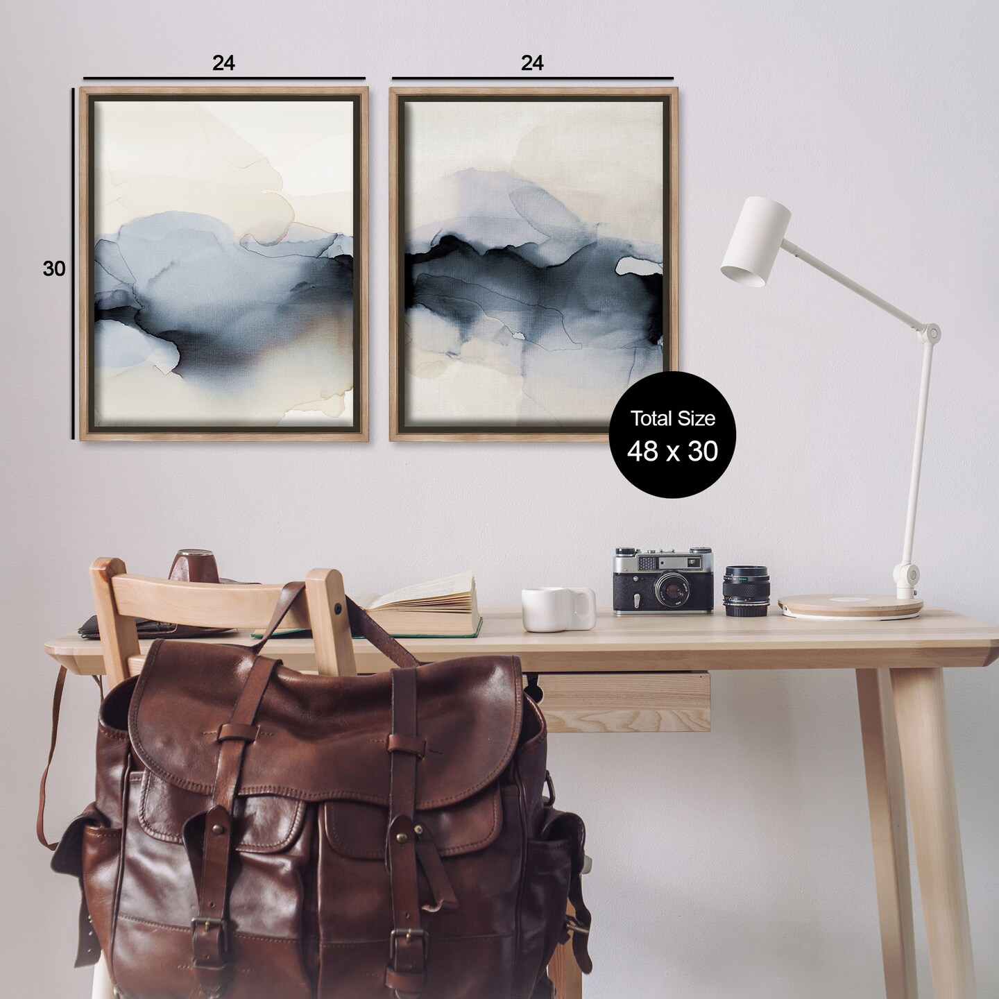 Stupell Industries Mysterious Abstract Obscure Watercolor Framed Floater Canvas Wall Art