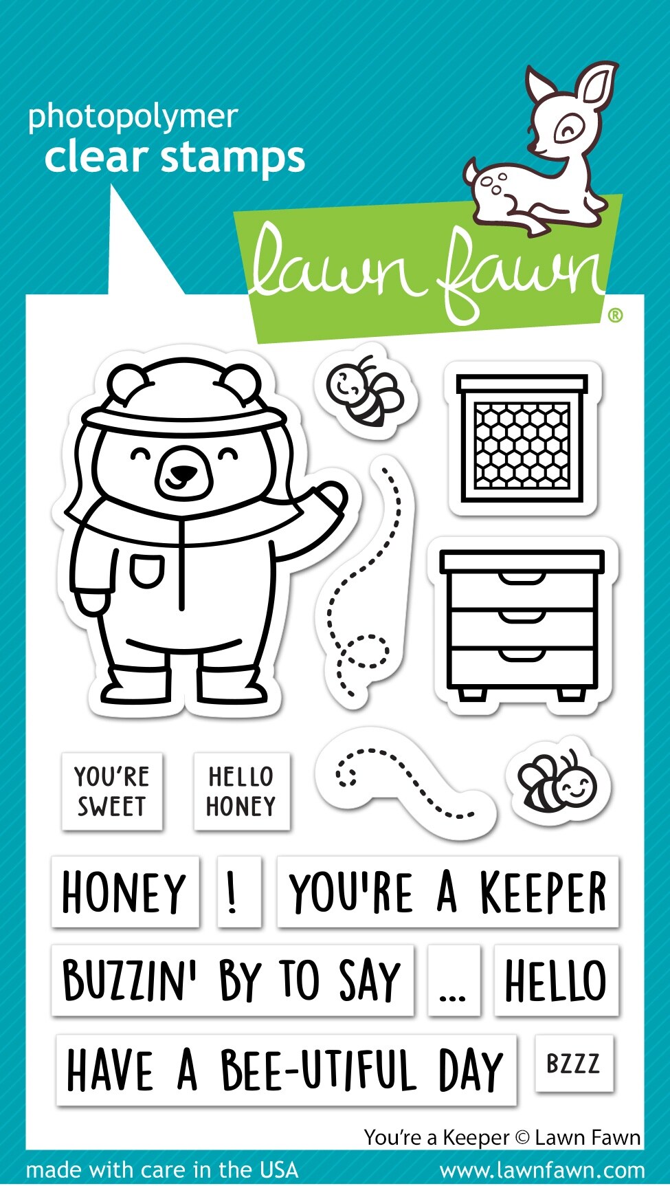 Lawn Fawn Clear Stamps 3&#x22;X4&#x22;-You&#x27;re A Keeper