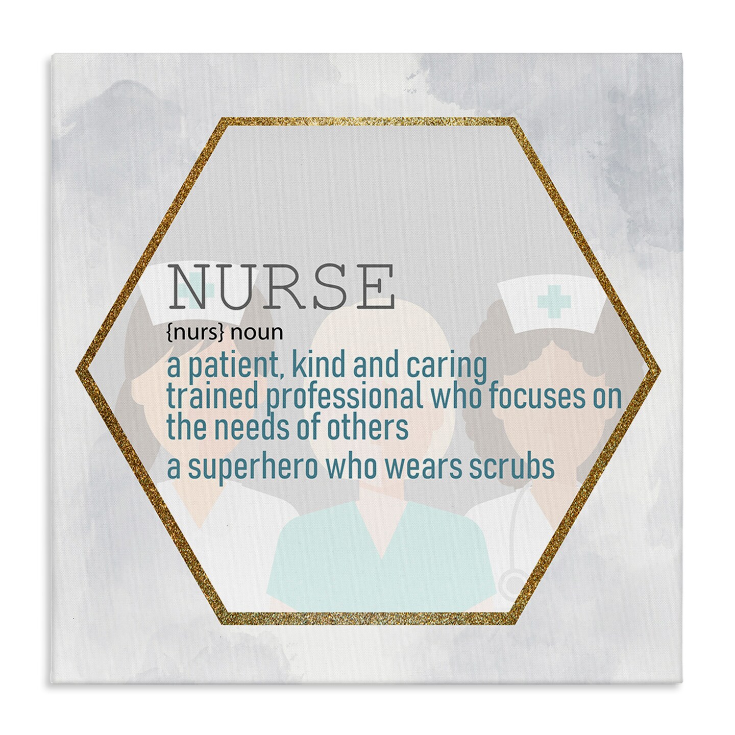 Stupell Industries Nurse Professional Definition Canvas Wall Art