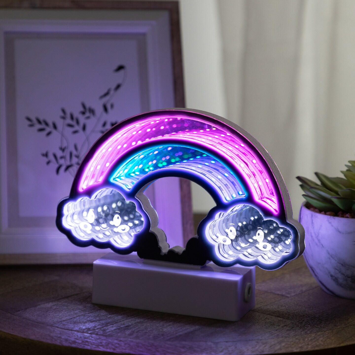 Northlight LED Lighted 3D Rainbow Infinity Mirror  - 7.25&#x22;