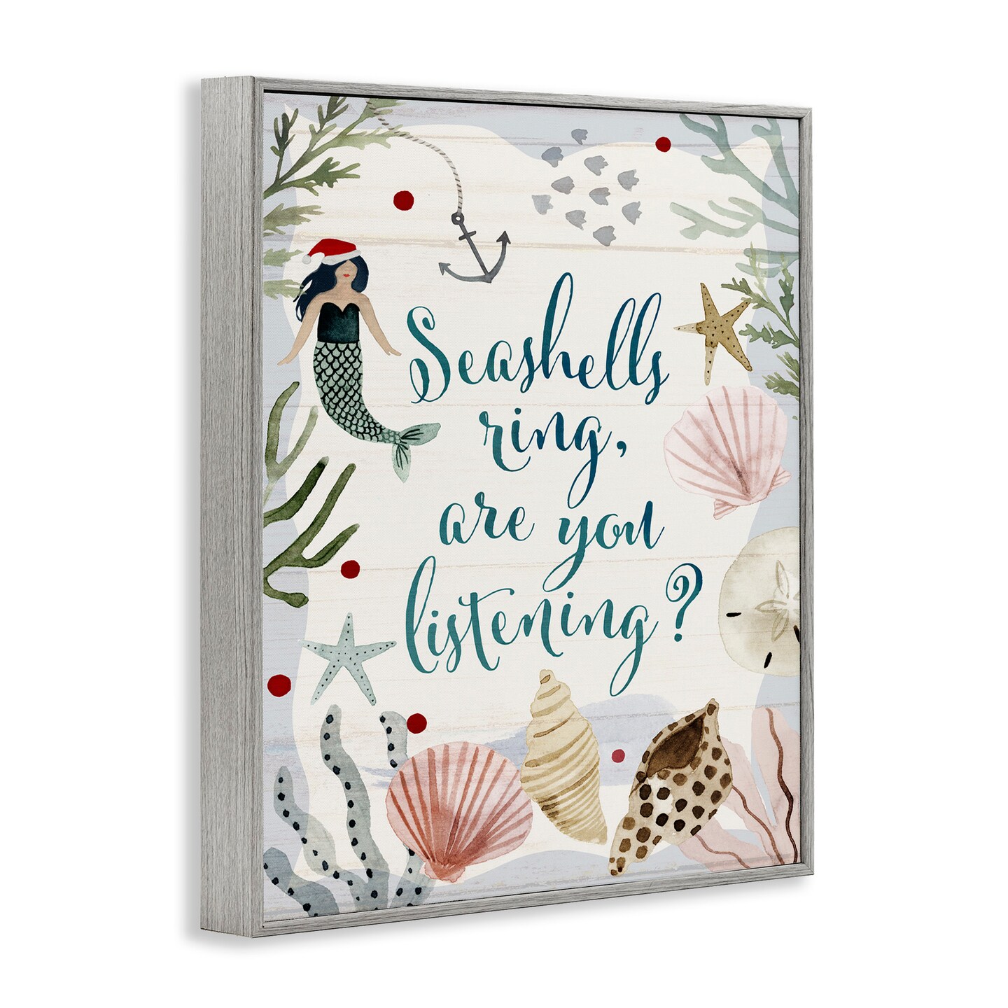 Stupell Industries Nautical Christmas Song Pun Framed Giclee Art