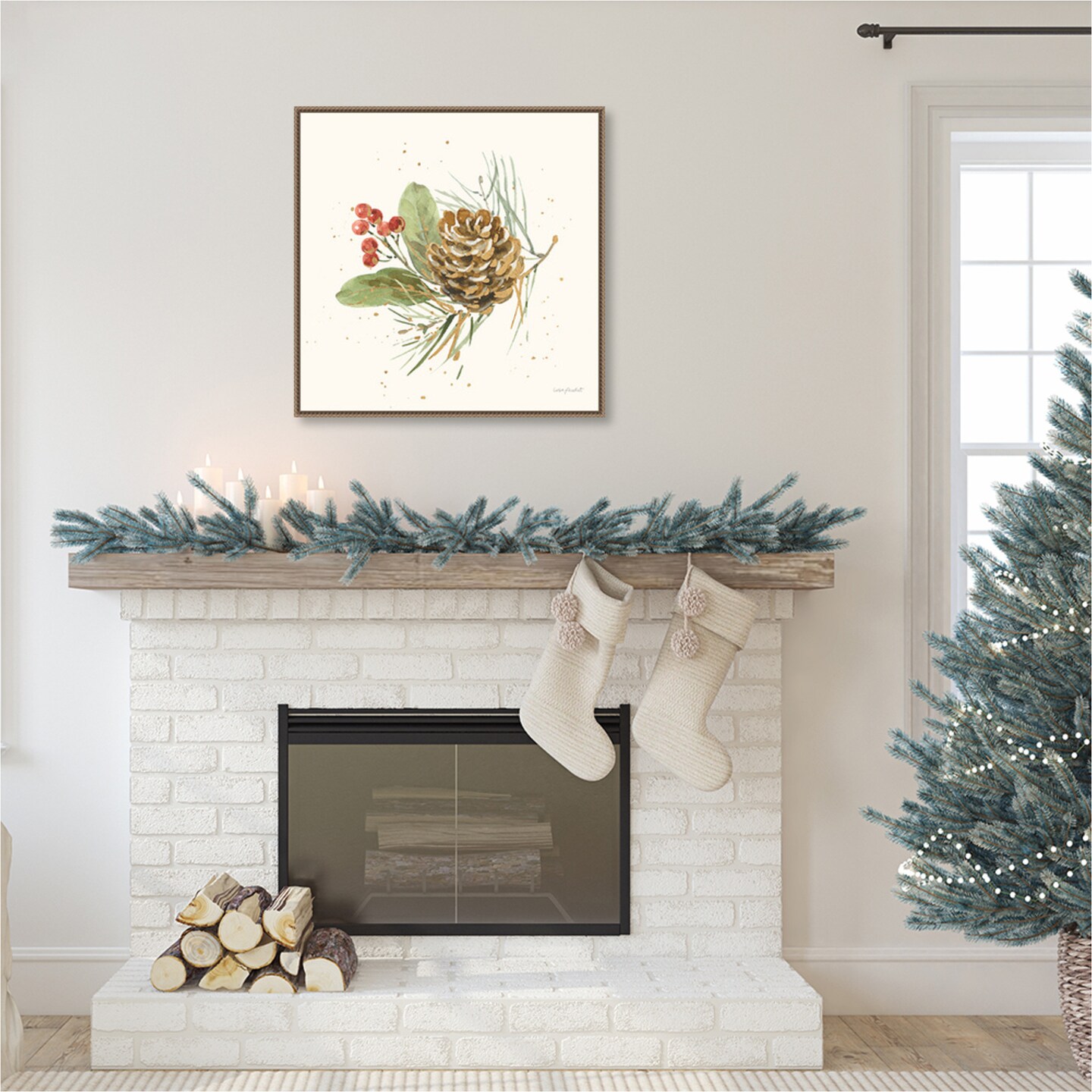 Winter Blooms VI by Lisa Audit Framed Canvas Wall Art
