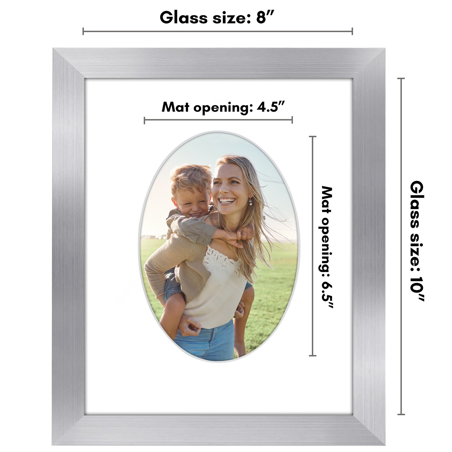 Americanflat Picture Frame with Oval-Shaped Mat - Ideal for Any Room, Living Rooms, Dorm Room