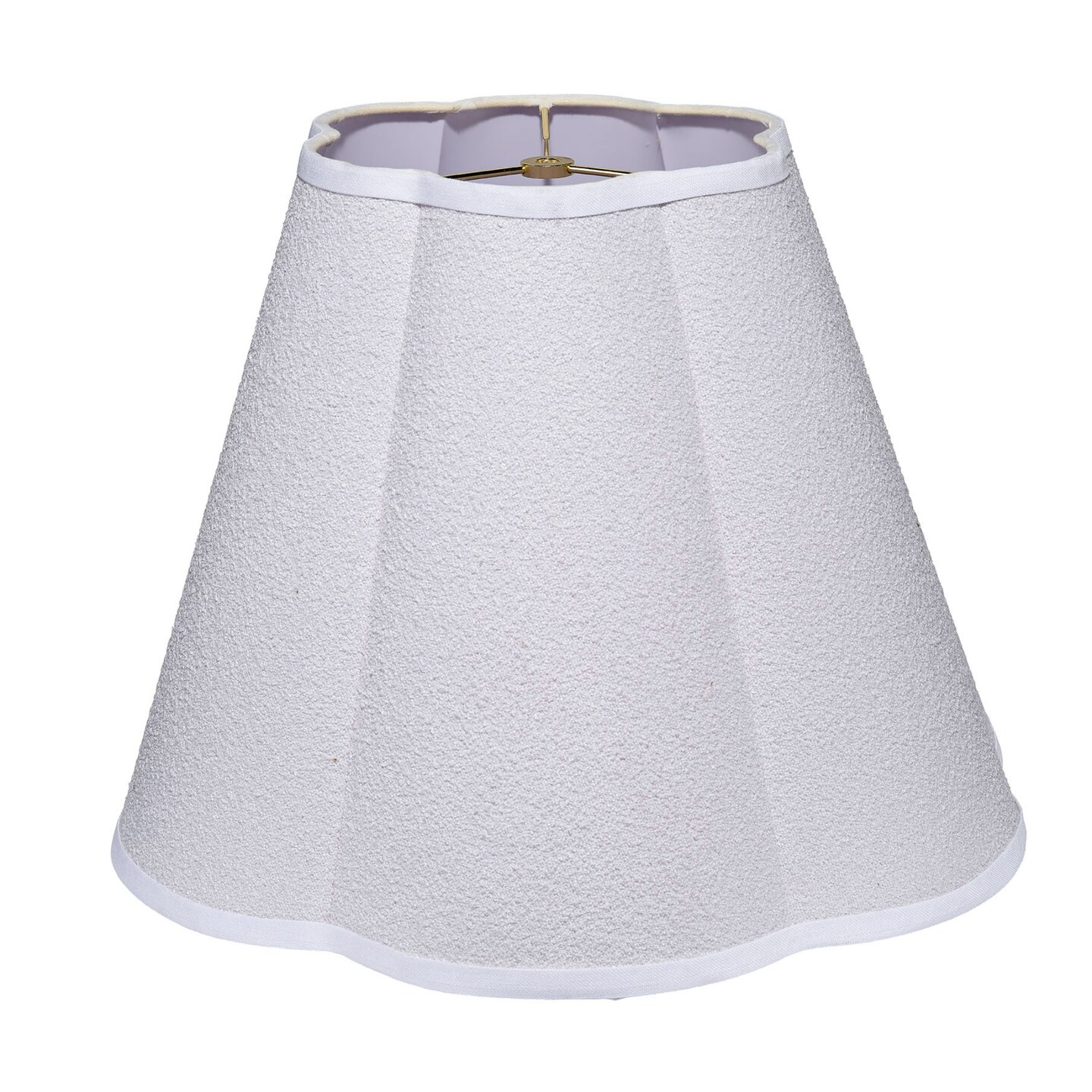 Jamie Young Company Large Taper Scalloped Polyester Shade - 18&#x22; - White