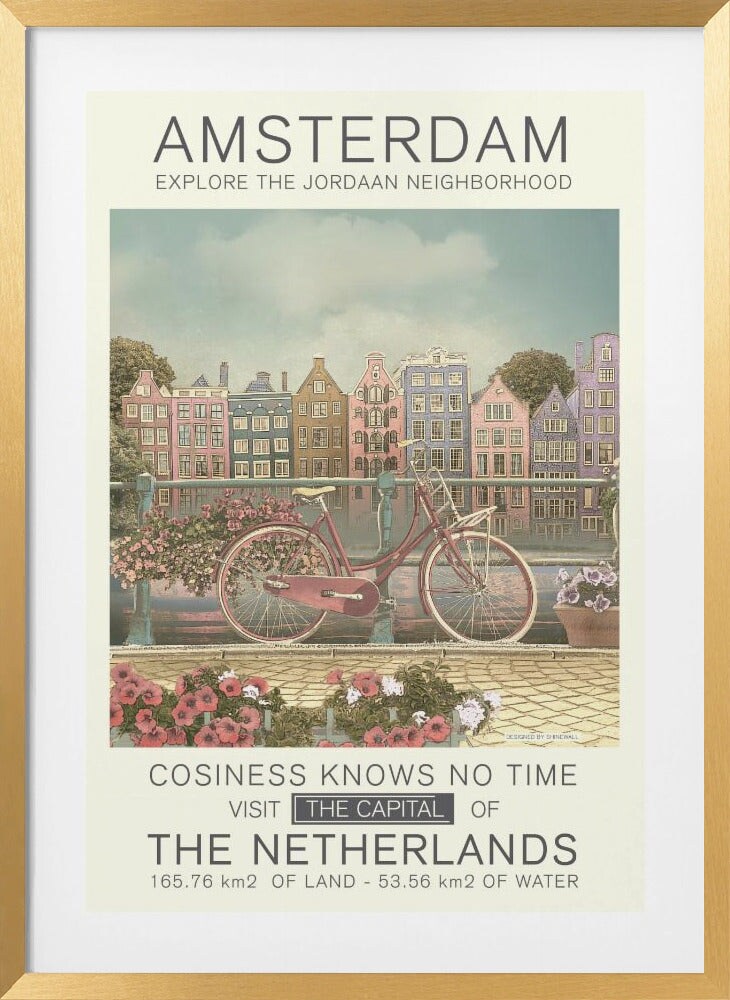Amsterdam print by Dionisis Gemos Framed Art