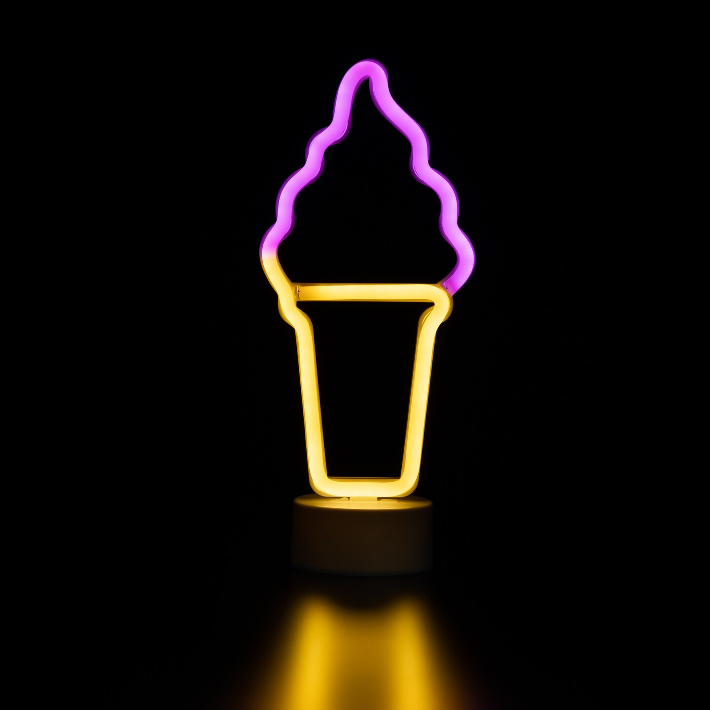 Northlight LED Ice Cream Cone NEON Table Light - 12&#x22;