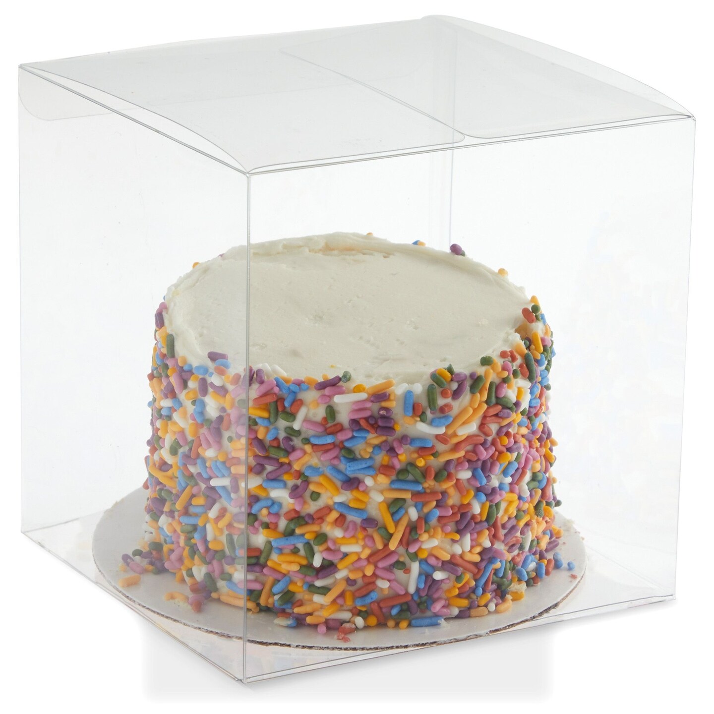 30-Pack Clear Gift Boxes - 5x5x5 In Square Plastic Transparent Favor Boxes for Wedding, Baby Shower, Birthday Party