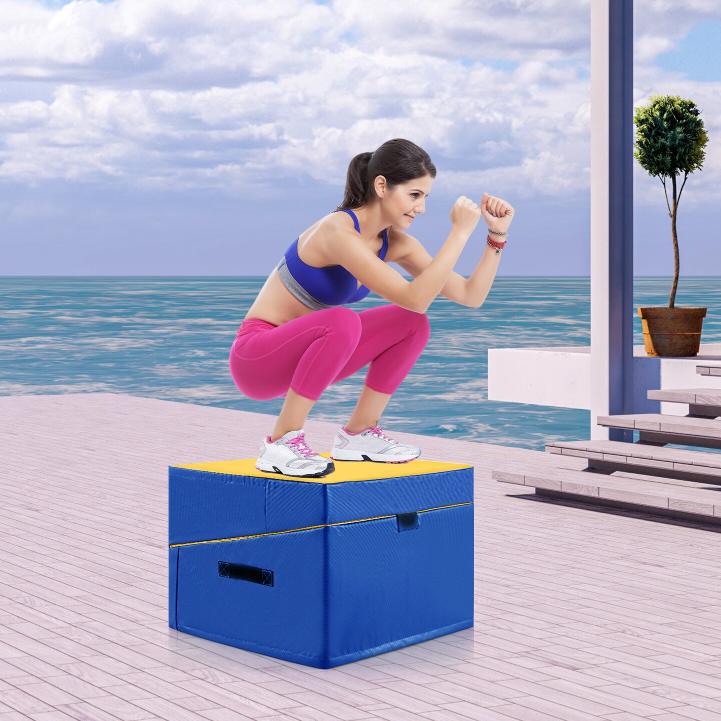 Folding Portable Incline Yoga Gymnastics Tumbling Mat Suitable for Gymnastics Room or Kindergarten