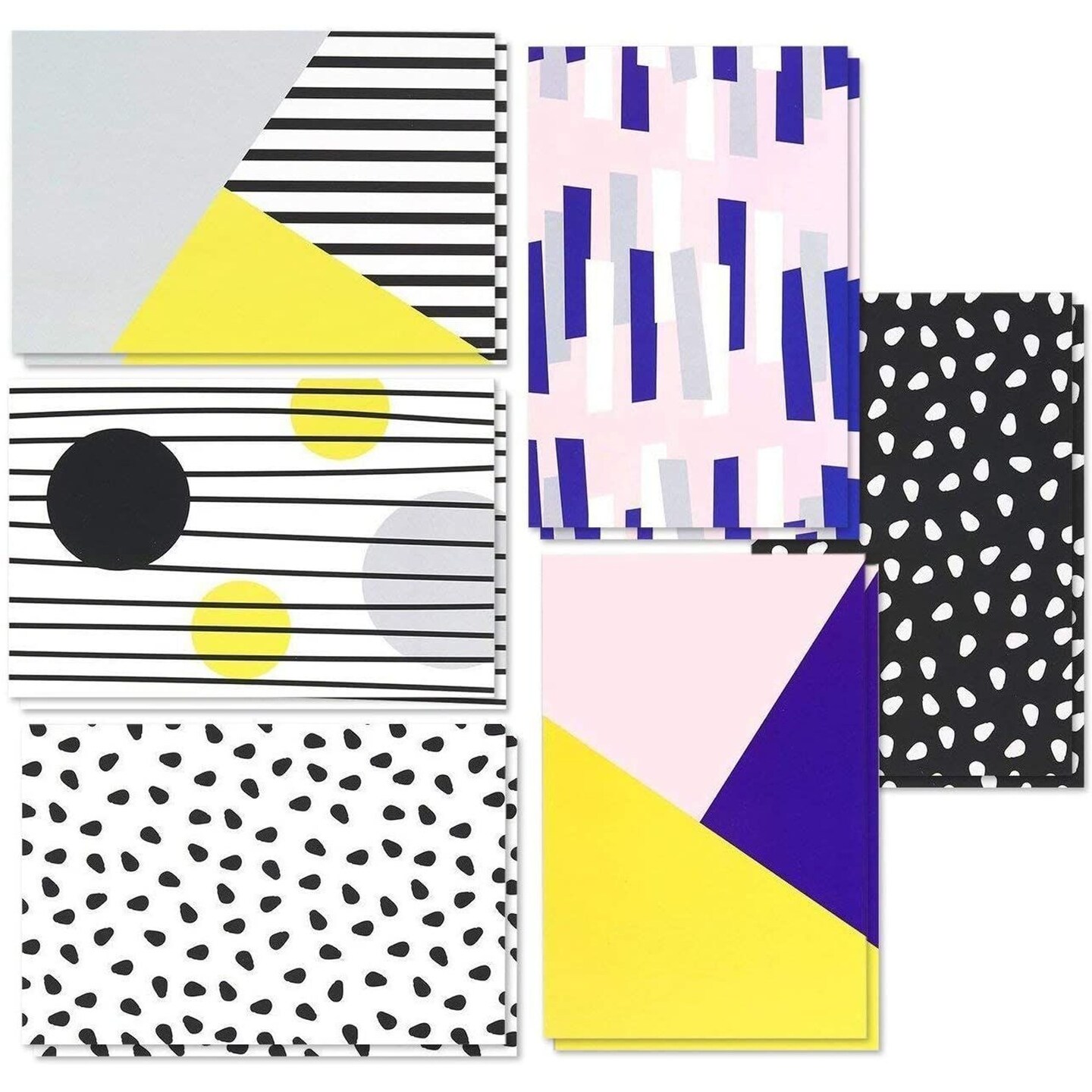 All Occasion Greeting Cards &#x2013; 144 Pack Blank Note Cards, 6 Colorful Modern Design, Bulk Box Set Variety Pack, Blank cards with Envelopes, 4 x 6 Inches