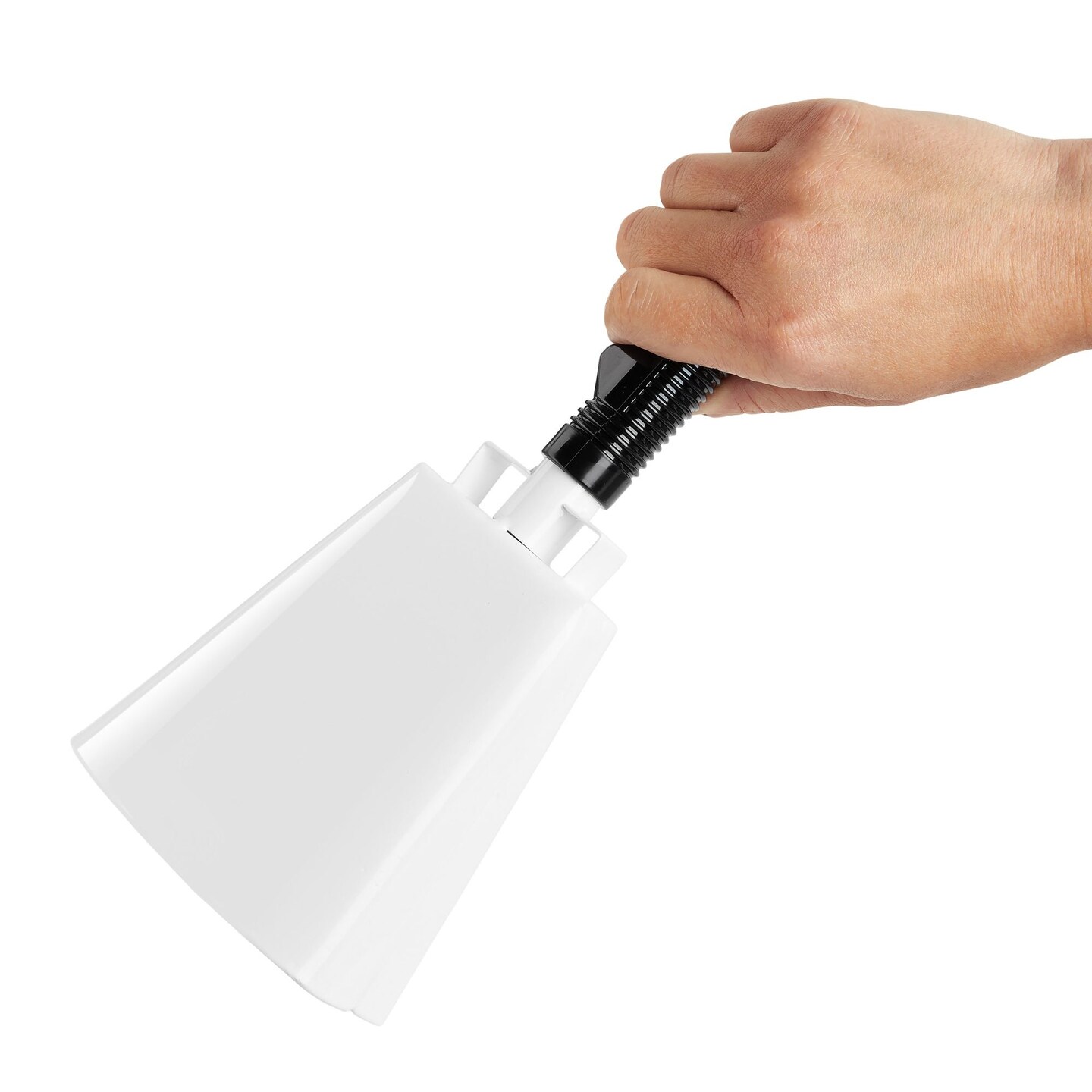 2 Pack 9-inch Cowbells for Sporting Events, Percussion Noise Makers with Handle for Football Games, Stadiums (White)