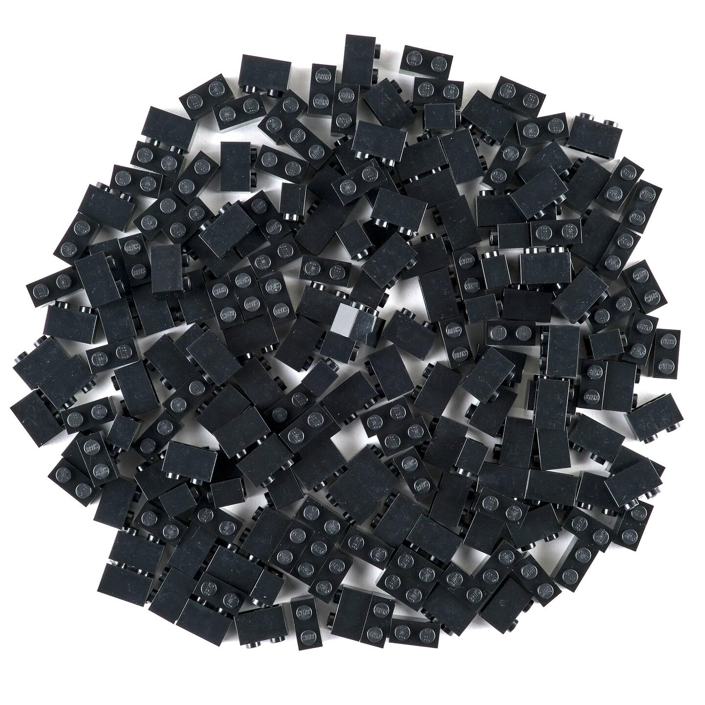 Strictly Briks Classic Bricks Starter Kit, Black, 192 Pieces, 1x2 Inches, Building Creative Play Set for Ages 3 and Up, 100% Compatible with All Major Brick Brands