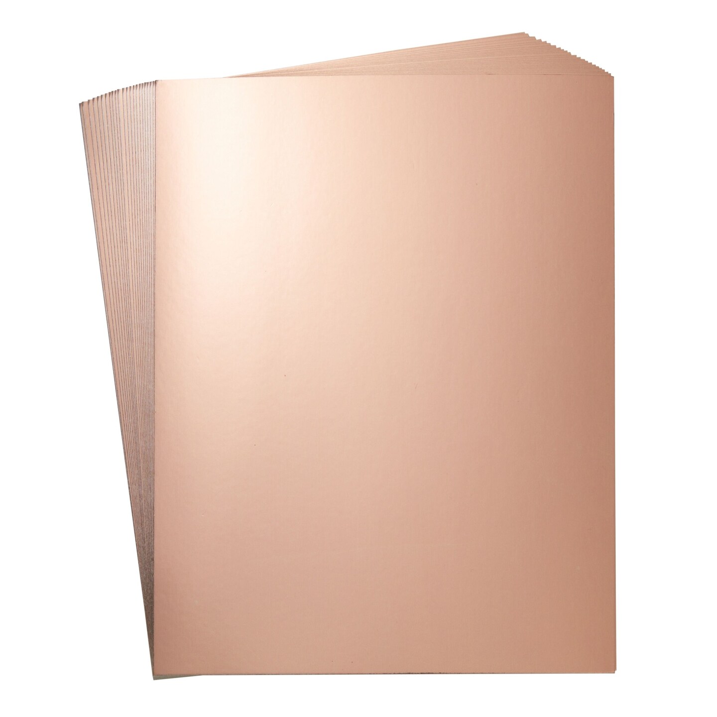 Genie Crafts Rose Gold Foil Cardstock Sheets - 24 Pack, 8.5 x 11 In, 350 gsm - Mirror Finish for Scrapbook Paper - Heavyweight Metallic Cardstock for Card Making Supplies