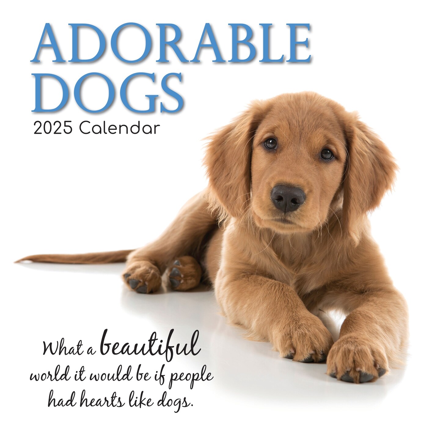 The Gifted Stationary 2025 Square Wall Calendar, Adorable Dogs, 16-Month Animals Theme Hanging Calendar with 180 Reminder Stickers, Month Planner for Home, or Creative Spaces, 12x12 In
