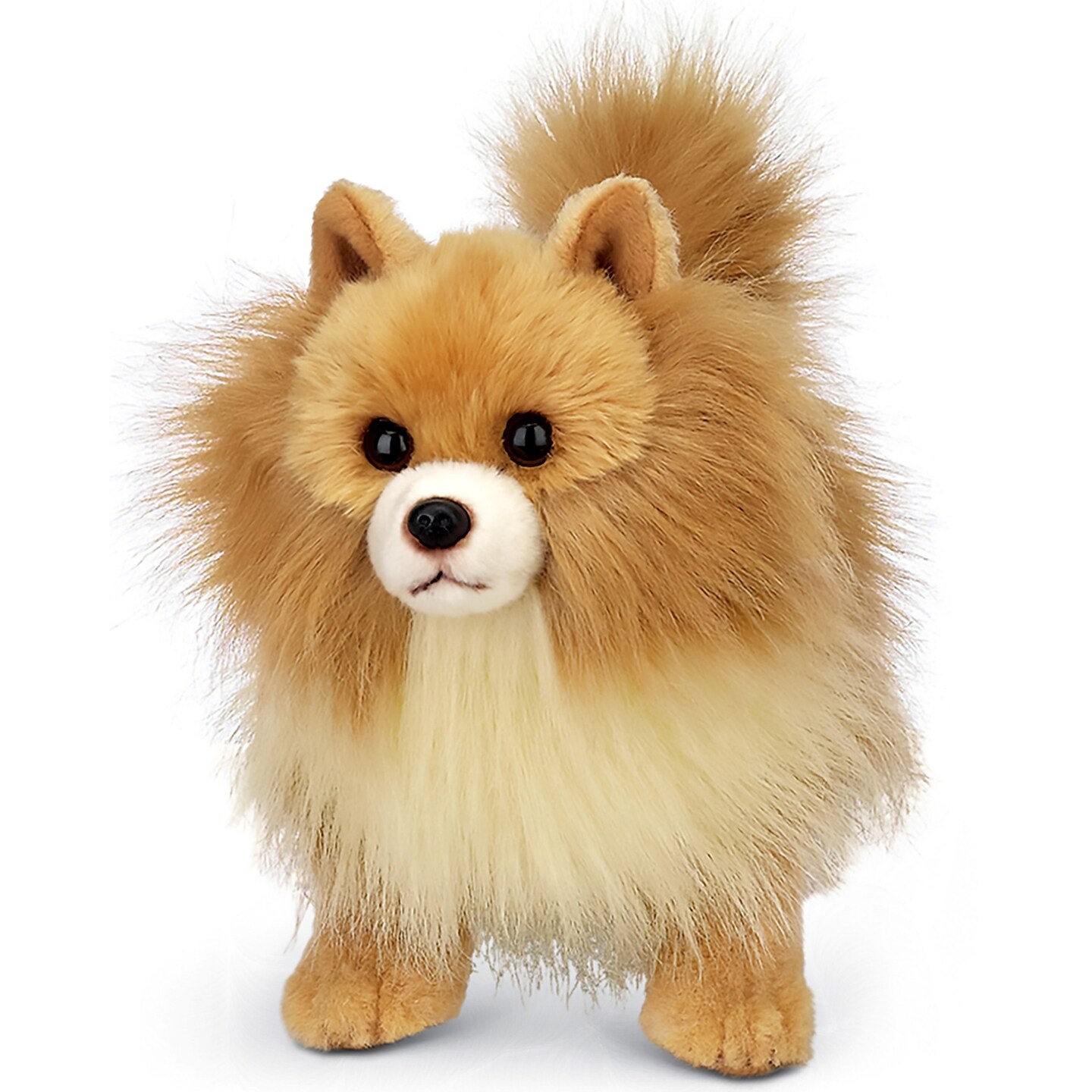 Bearington Rudy The Pomeranian Plush, 13 Inch Pomeranian Stuffed Animal