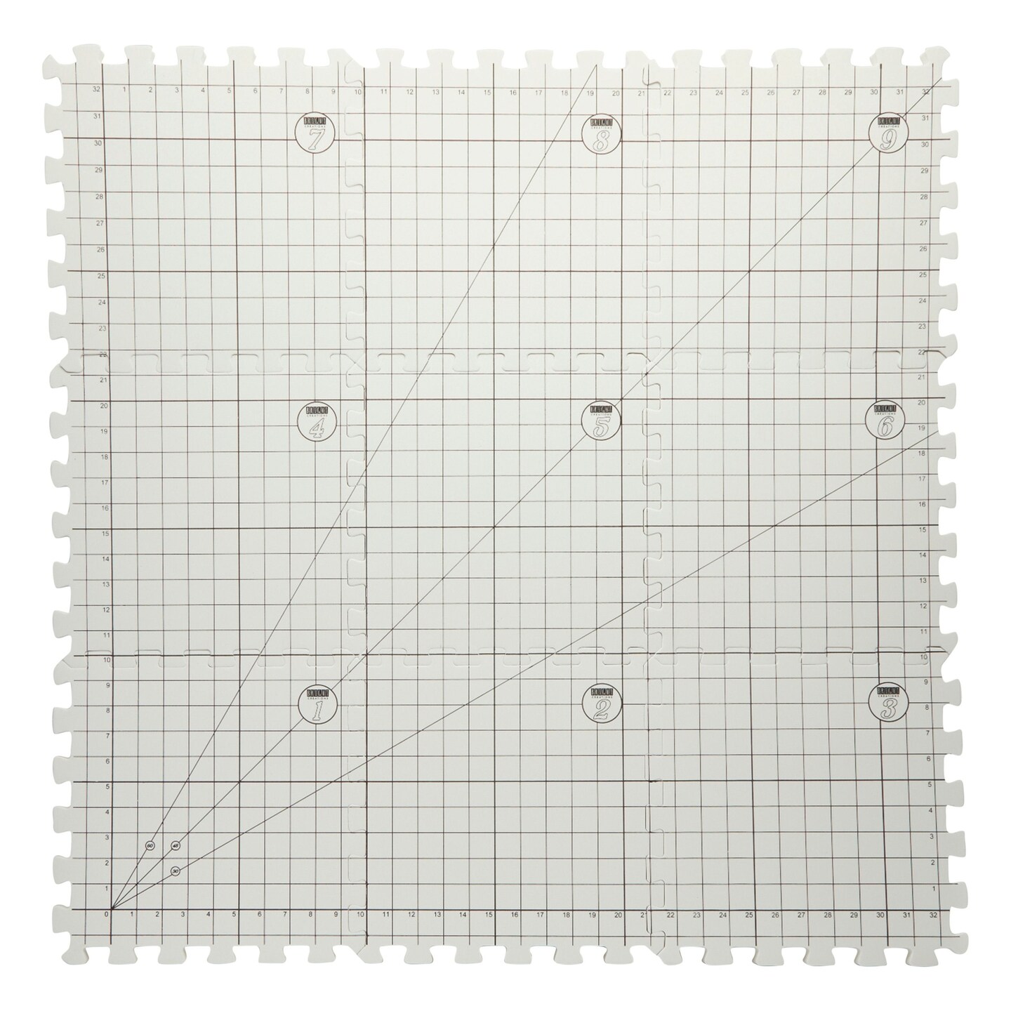 Bright Creations 9 Extra Thick Blocking Board Mats for Knitting w/Grids, 200 T-Pins, 1 Storage Bag (210 Pieces)