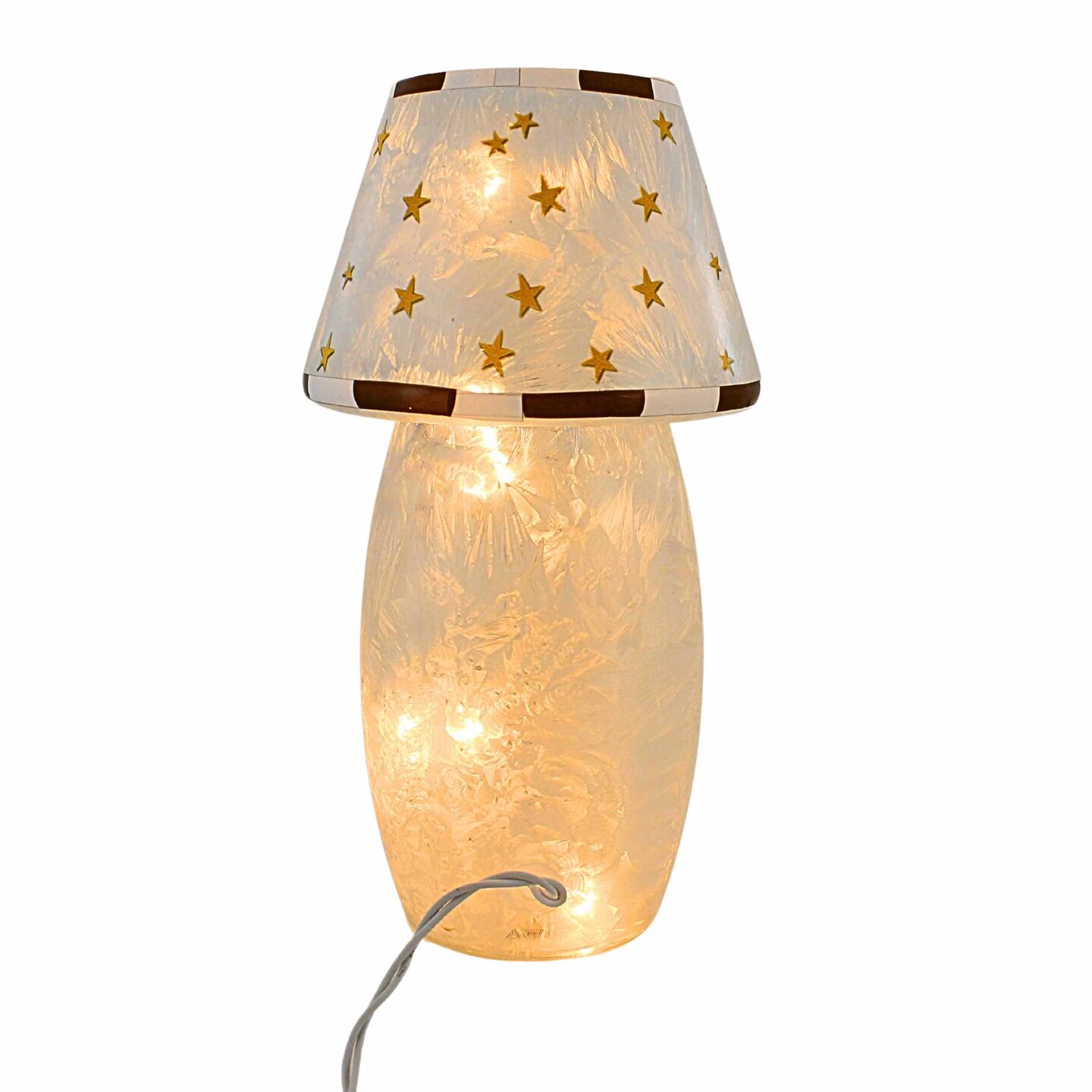 Stony Creek 10.5 Inch Play Ball! Med Pre-Lit Vase W/ Shade Everyday Lighted Glass Accent , Sports Gift Baby Child