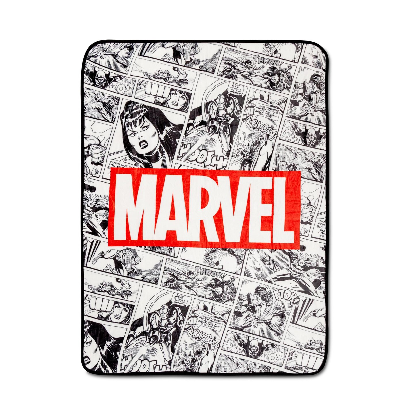 Marvel Comics Avengers Comic Panels Fleece Throw Blanket | 45 x 60 Inches