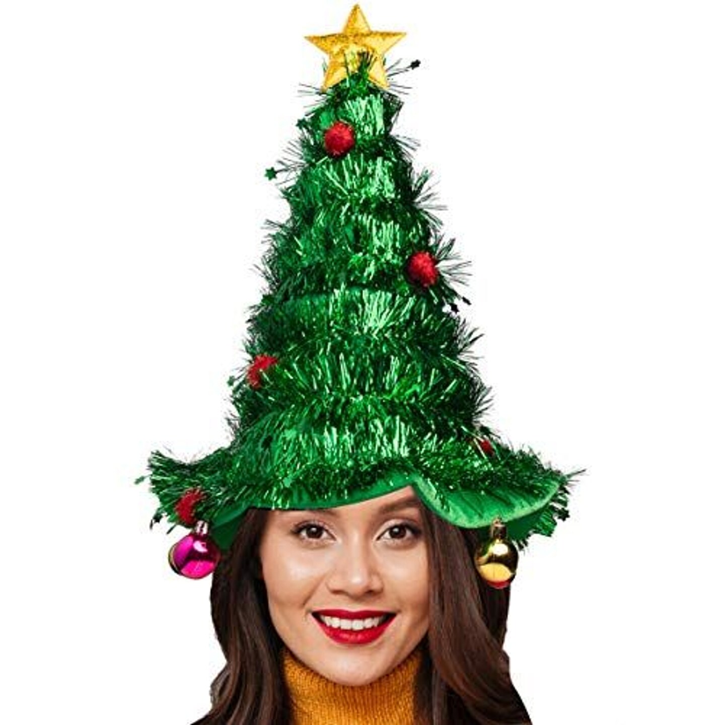 Simply Genius Christmas Tree Hat (1 Pack): Humorous 18&#x201D; Decorated Christmas Tree Hat, Festive Holiday Decor