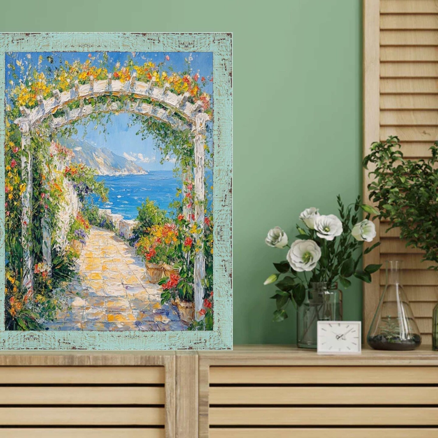 Slim Teal Seaspray Chabi Chic Farmhouse Barnwood Rustic Picture Frame 8x10 frame