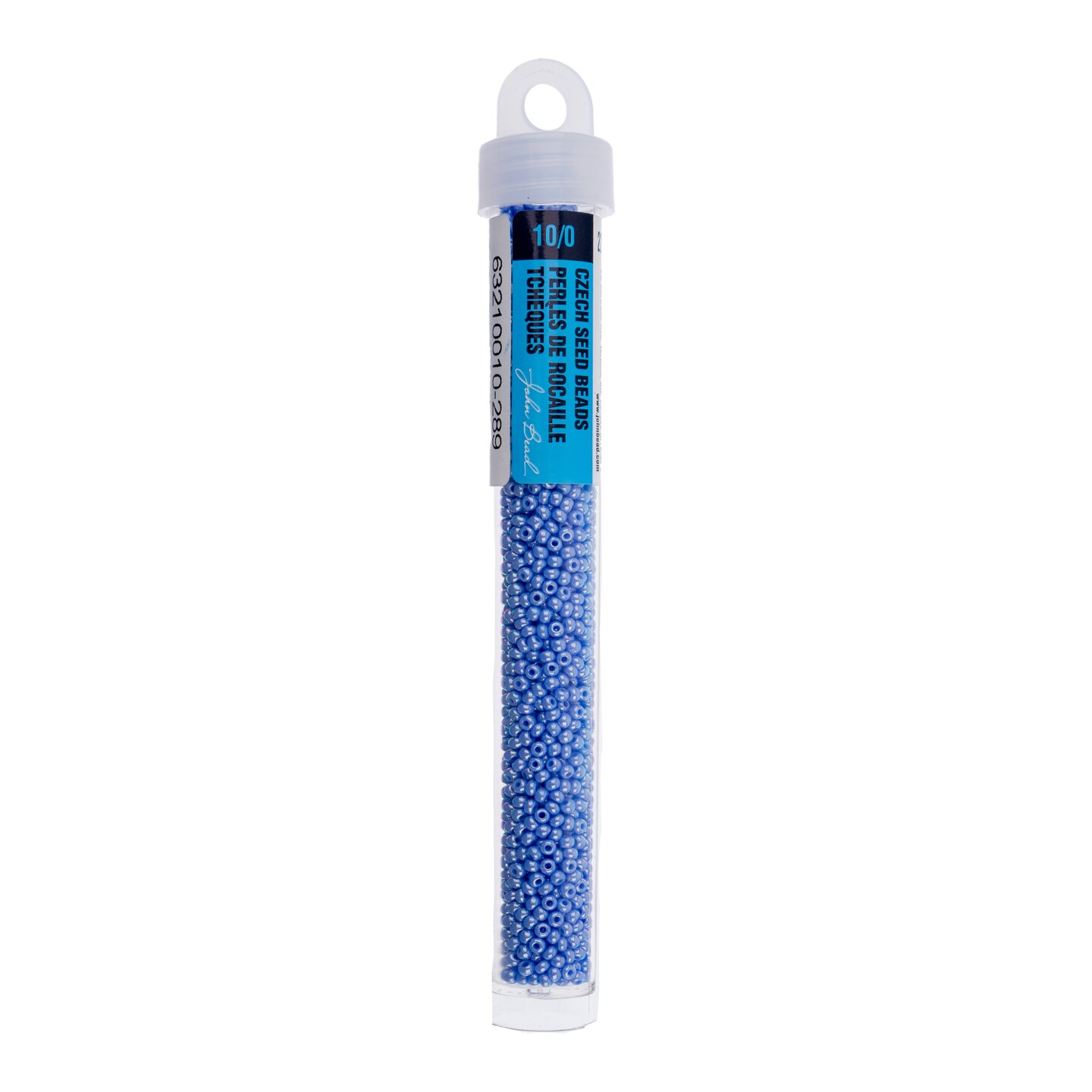 John Bead 10/0 Opaque Luster Finish Czech Glass Seed Beads, 22g