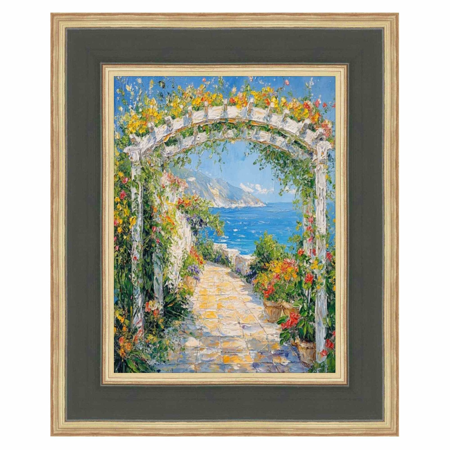 Wide Luxury Burgundy Gold Panel Picture Frame 18x24 frame