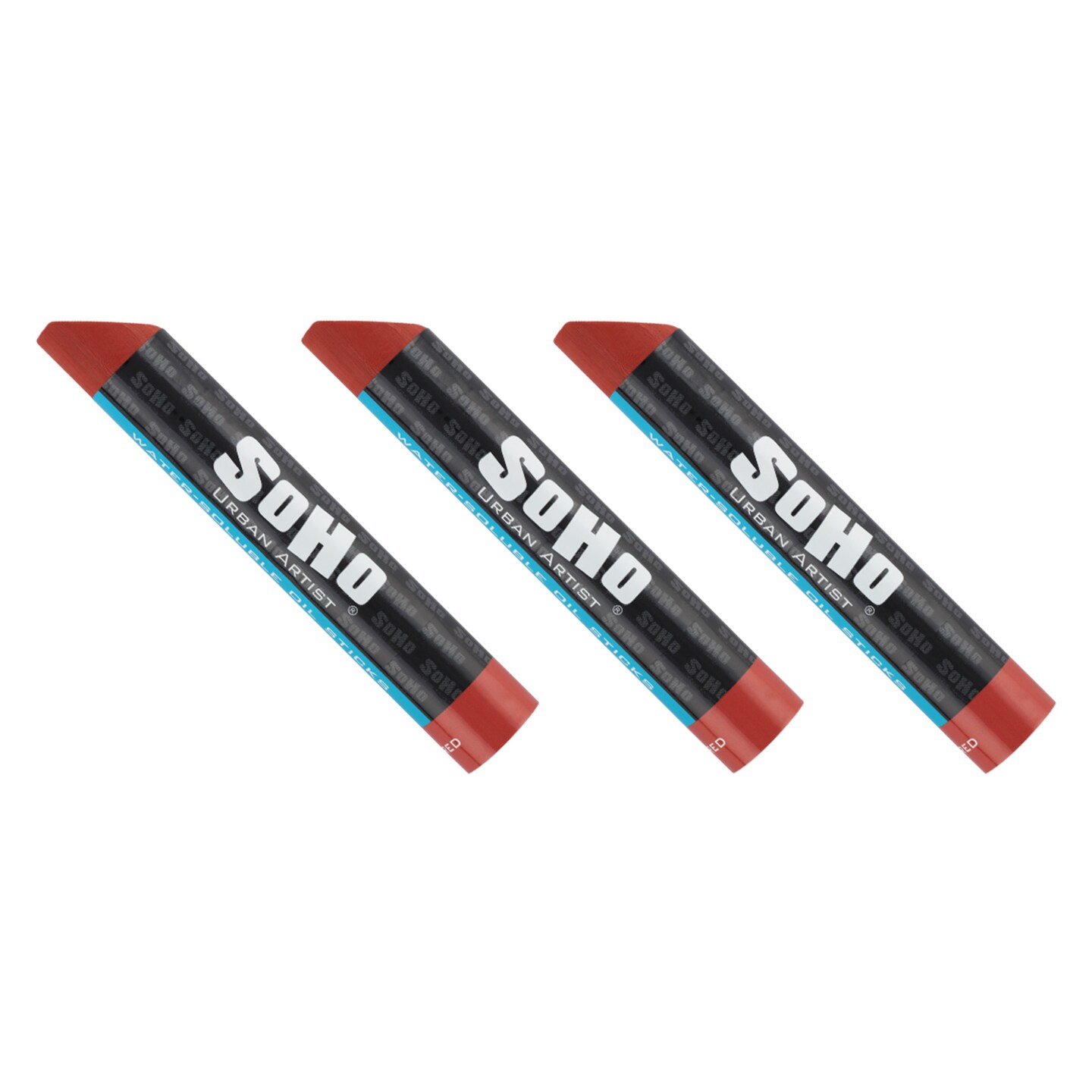 SoHo Urban Artist Water Soluble Oil Sticks for Artists – 3 Pack of Oil Paint Stick - No Brushes or Solvents Needed, Paint Any Primed Surface, Water Clean-Up, Non-Toxic, 4.8 x 0.78