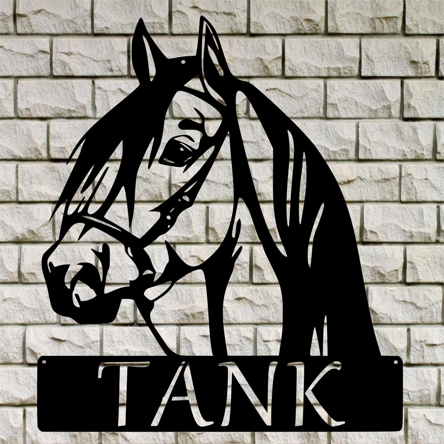 Personalized Horse Head Monogram by Sea Biscuit Metal Designs