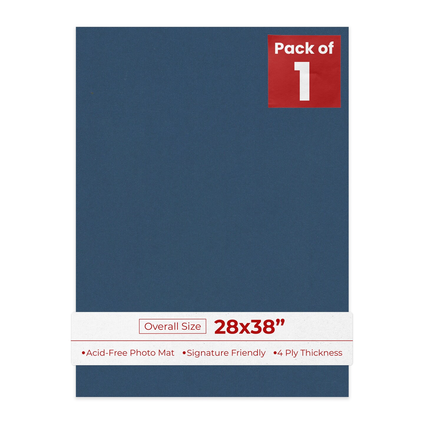 Ink Blue 28x38 Uncut Mat Board - Blank Sheets, No Opening, Color: Blue ...